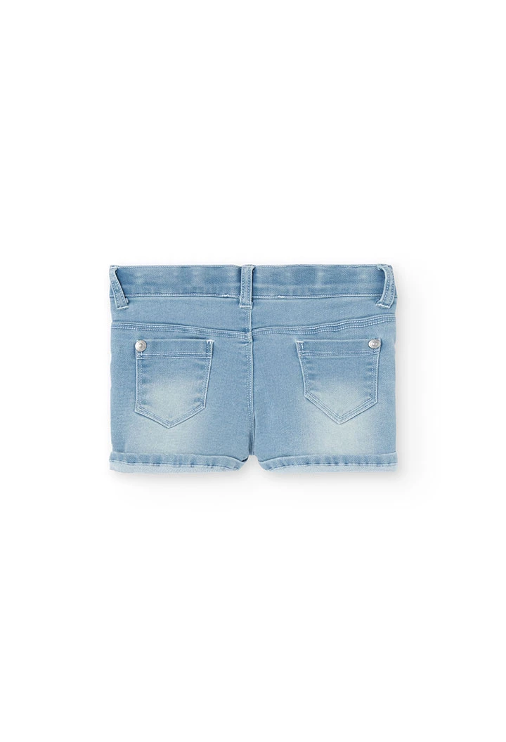 Pantaloncini in maglia per bambina in colore BLEACH