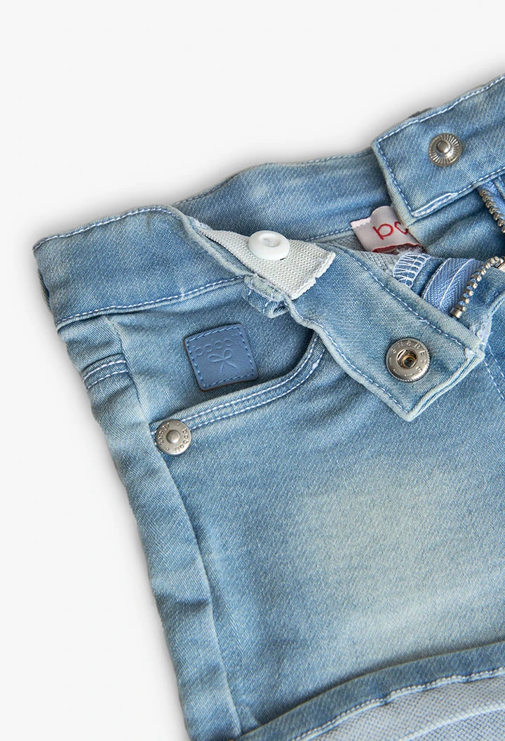 Pantaloncini in maglia per bambina in colore BLEACH