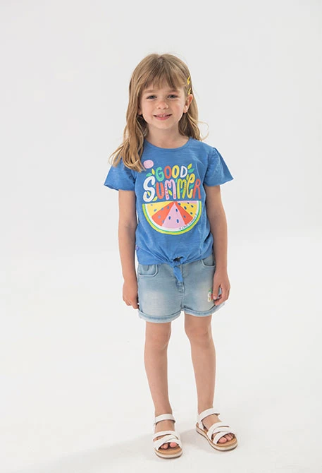 Calções de malha para bebé menina na cor BLEACH