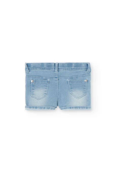 Pantaloncini in maglia per bambina in colore BLEACH