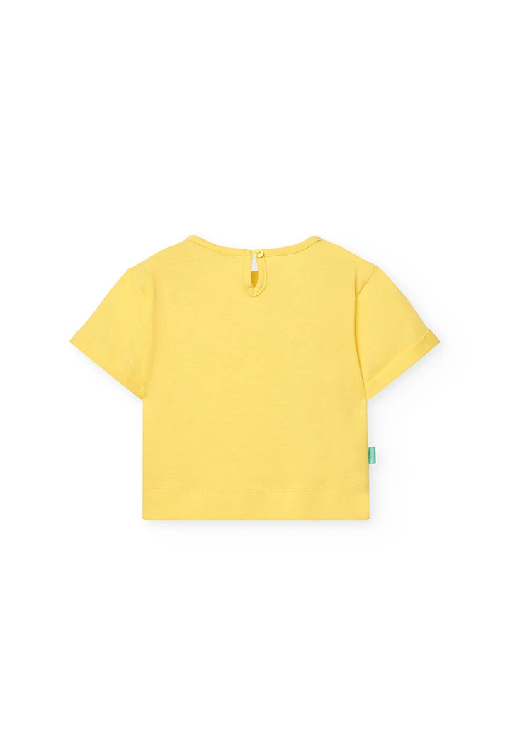 T-shirt en tricot pour bébé fille en jaune