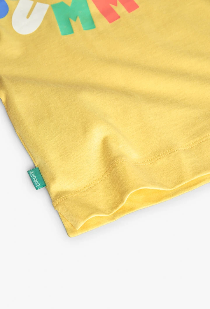 T-shirt en tricot pour bébé fille en jaune