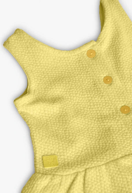 Top de punto para bebé niña en color amarillo