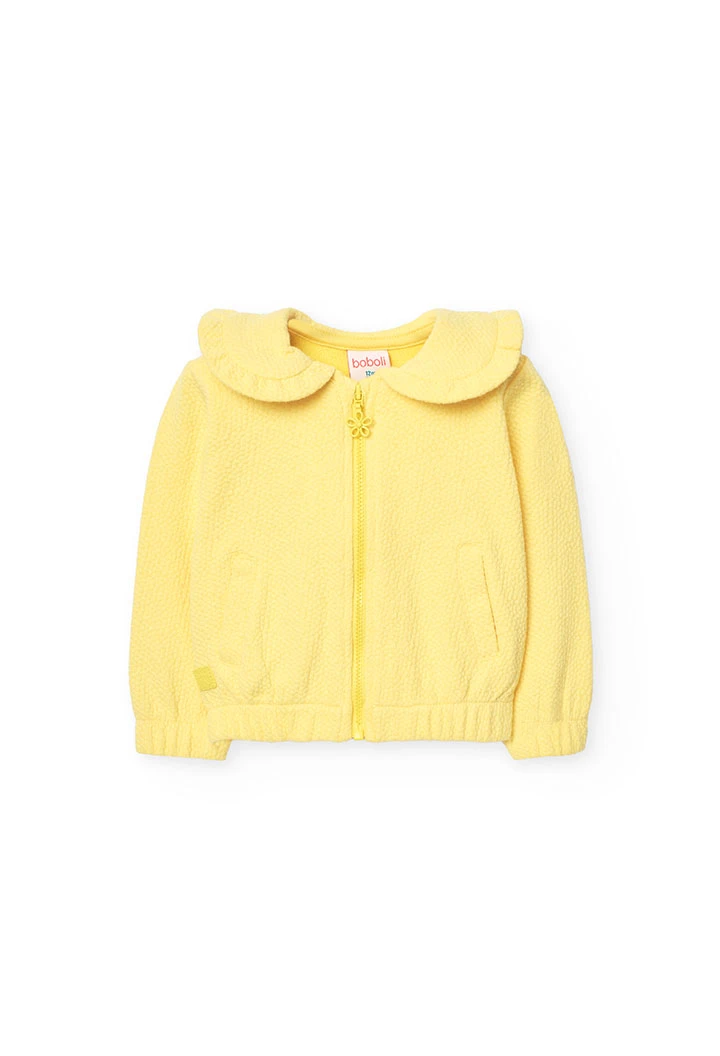 Cardigan per neonata in colore giallo