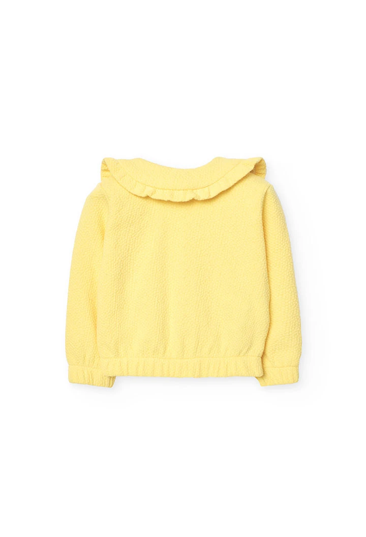 Cardigan per neonata in colore giallo