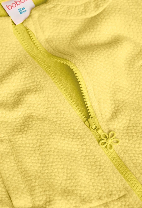 Chaqueta de punto para bebé niña en color amarillo