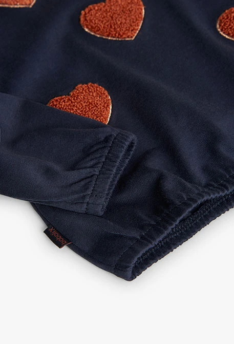 Girl´s heart knit t-shirt