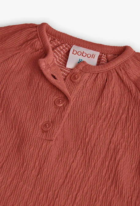 Camiseta niña punto naranja