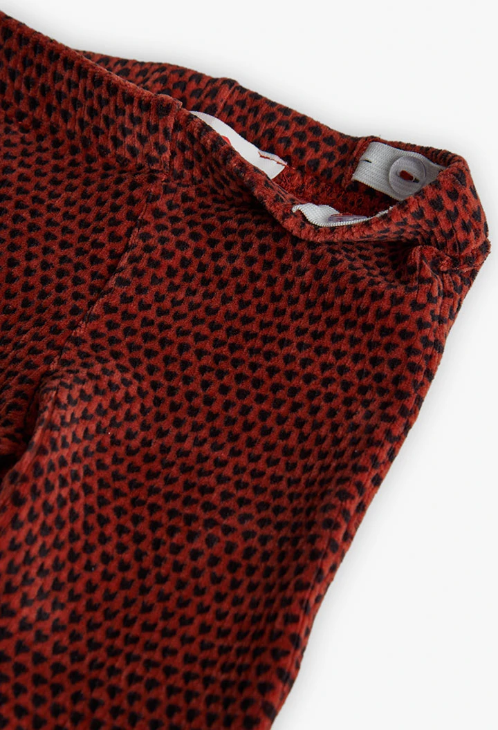 Legging arancione stampato