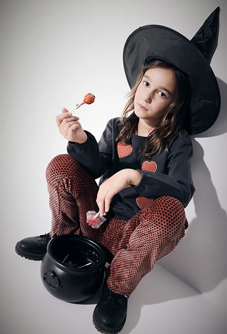 Legging arancione stampato