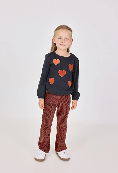 Legging orange imprimé