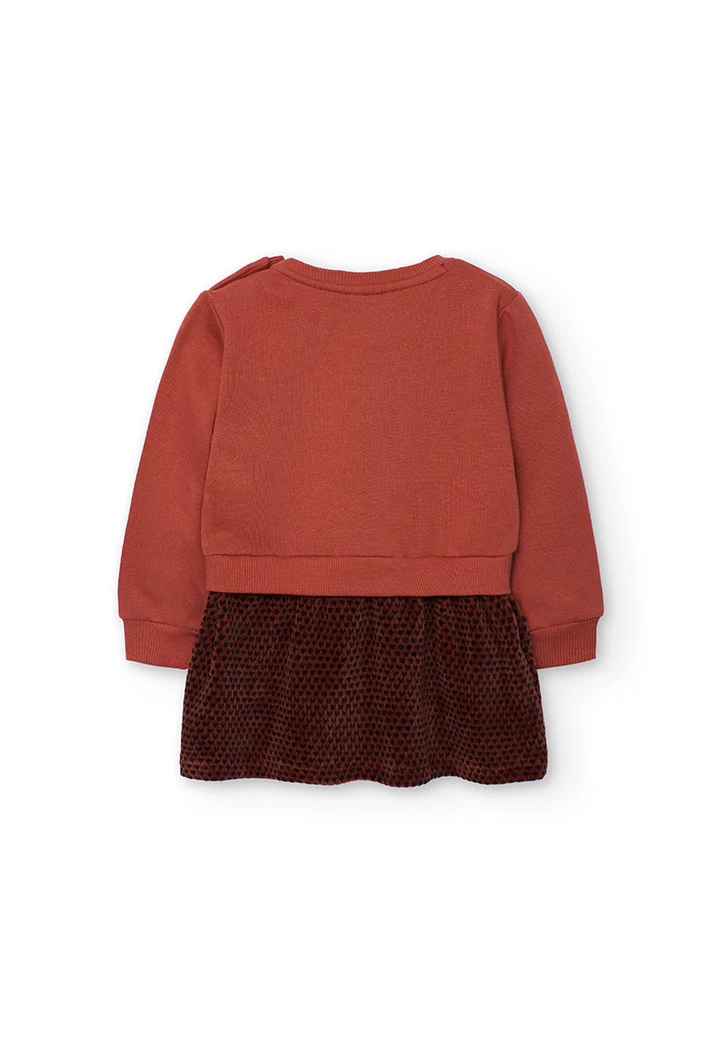 Vestito arancione cuori