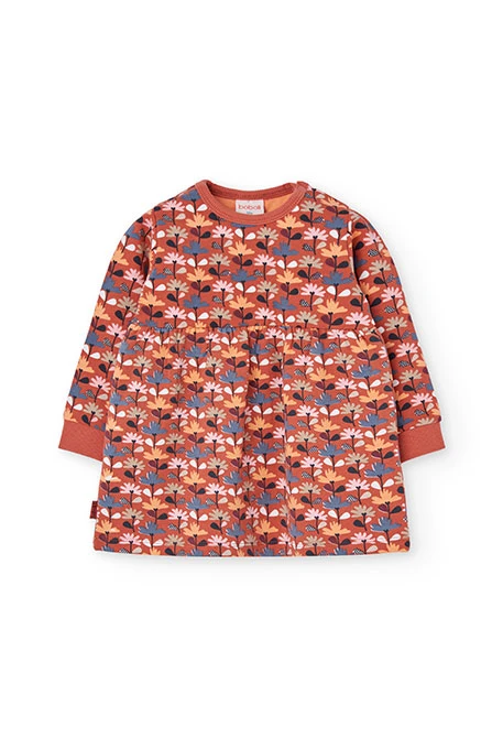 Vestit taronja flors