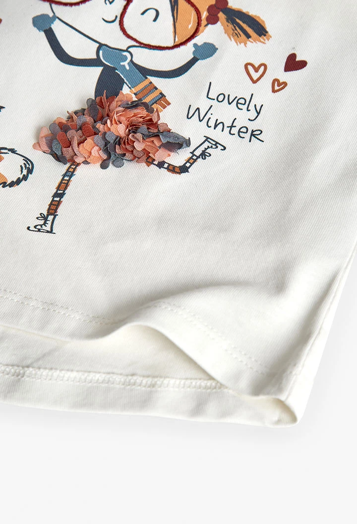 Mädchen T-Shirt weißer Jersey