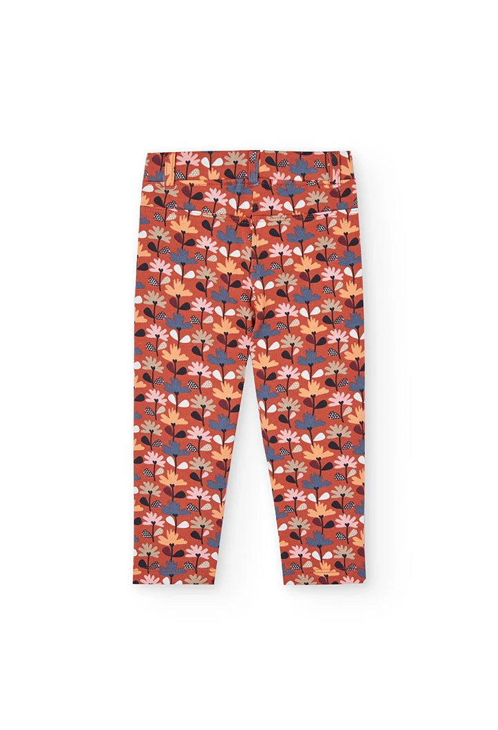 Girl´s floral fleece trousers