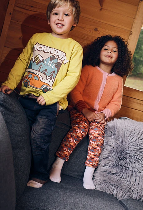 Girl´s floral fleece trousers