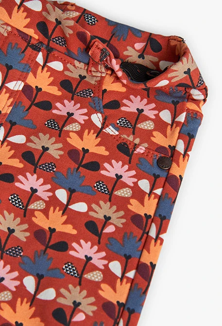 Girl´s floral fleece trousers