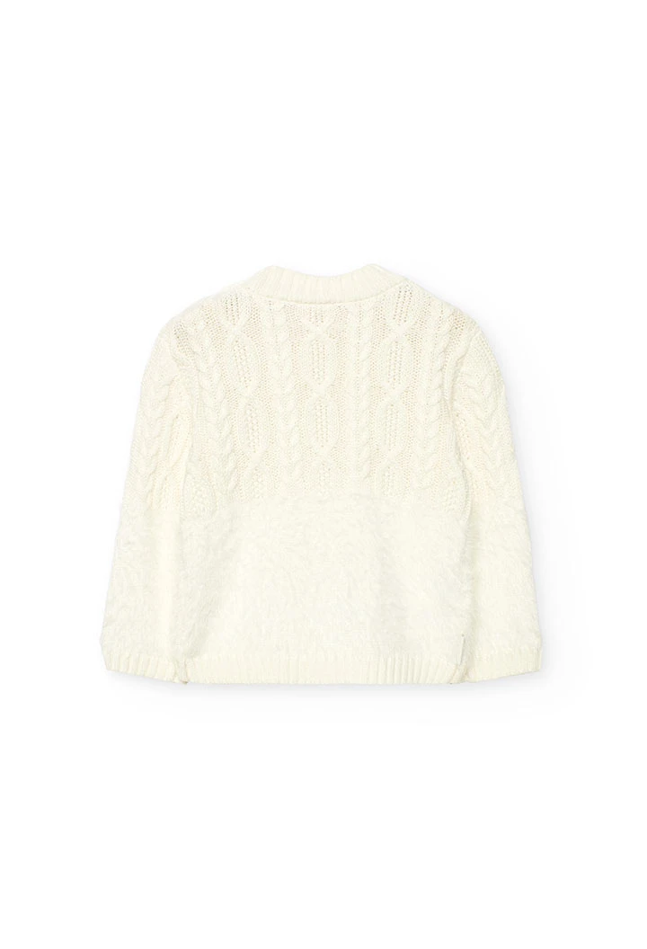 White knit girl´s jumper