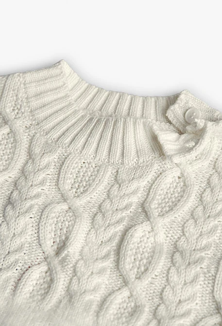 Pull de fille en tricot blanc