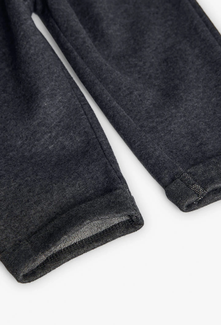 Mädchenhose dunkelgrauer Strick