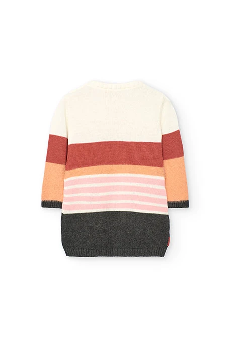 Abito maglia arancione fiore