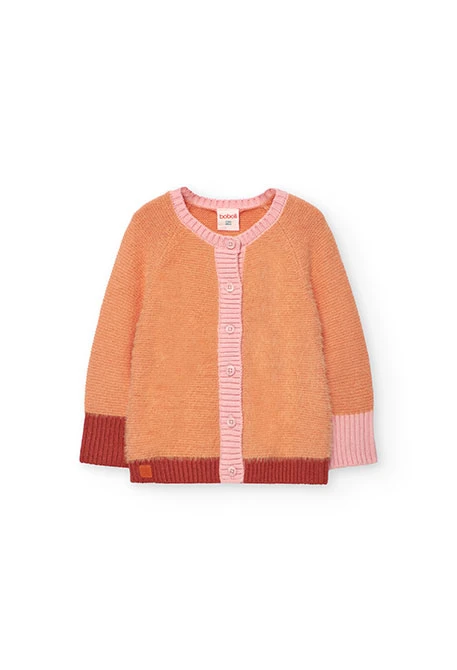 Mädchenjacke blumen orange