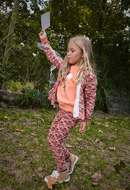 Veste fille molleton imprimé fleurs