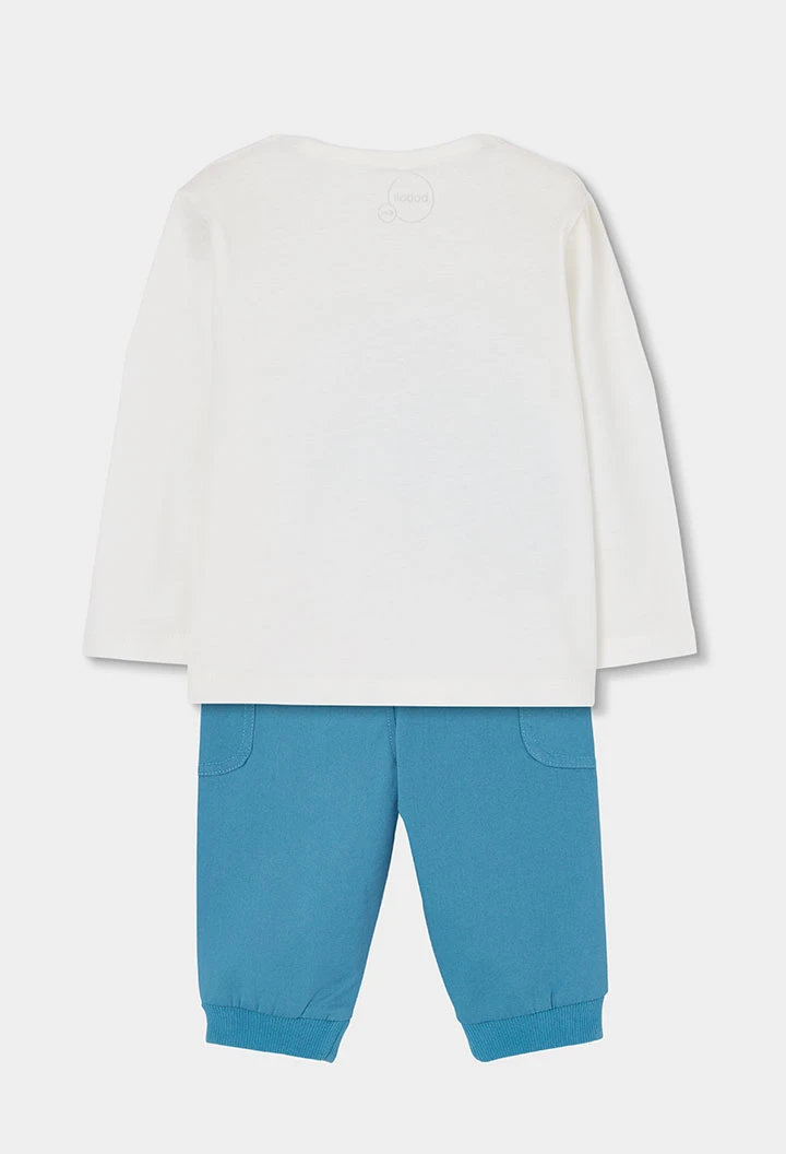 Completo neonato maglietta pantaloni cotone