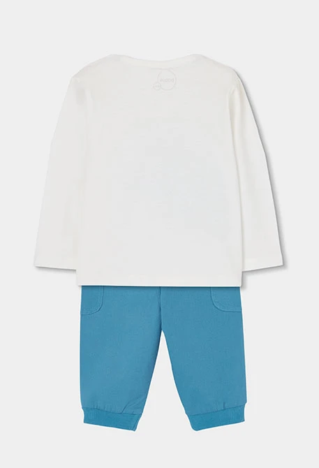 Conjunto bebé camiseta pantalón algodón