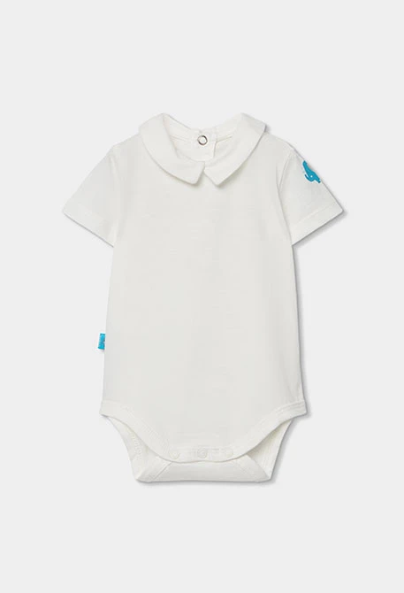 Ensemble bébé salopette et t-shirt coton bleu