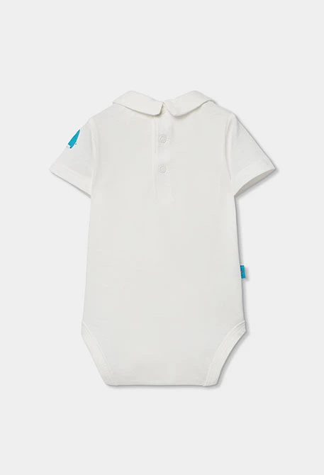 Conjunto bebé peto y camiseta algodón azul