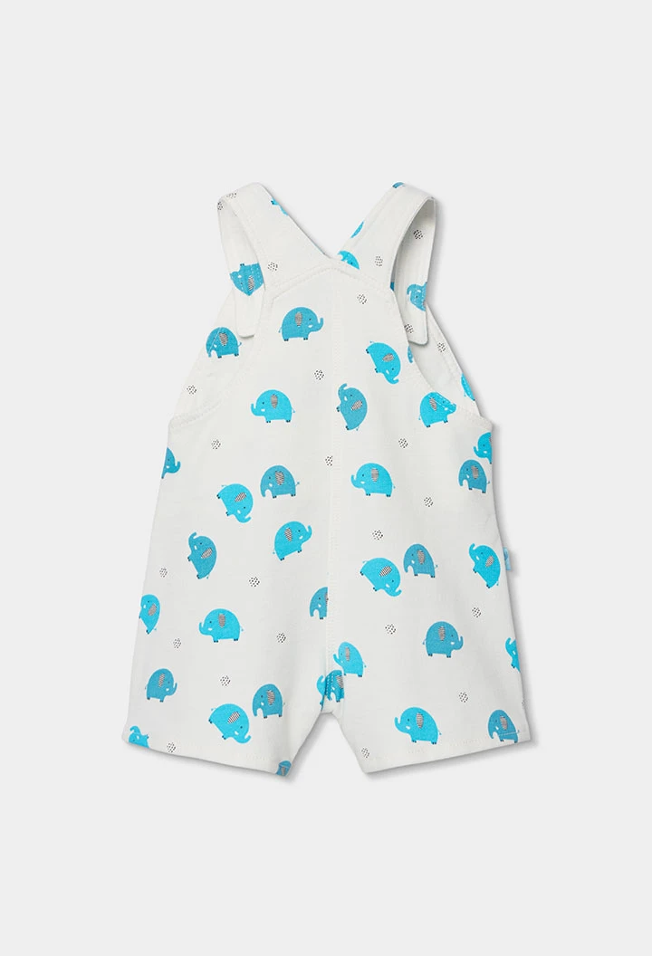 Ensemble bébé salopette imprimé coton
