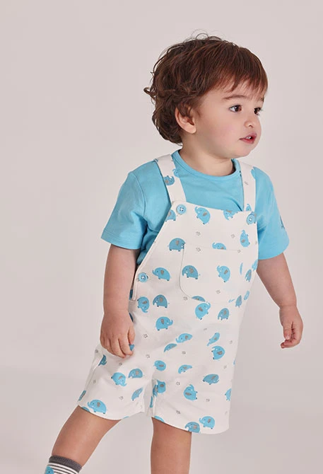 Conjunto bebé peto estampado algodón