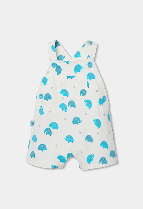 Ensemble bébé salopette imprimé coton