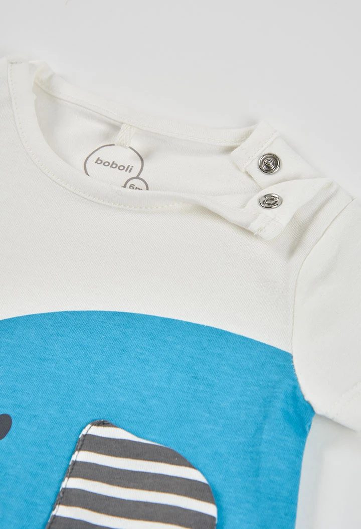 Combinaison bébé en coton blanc