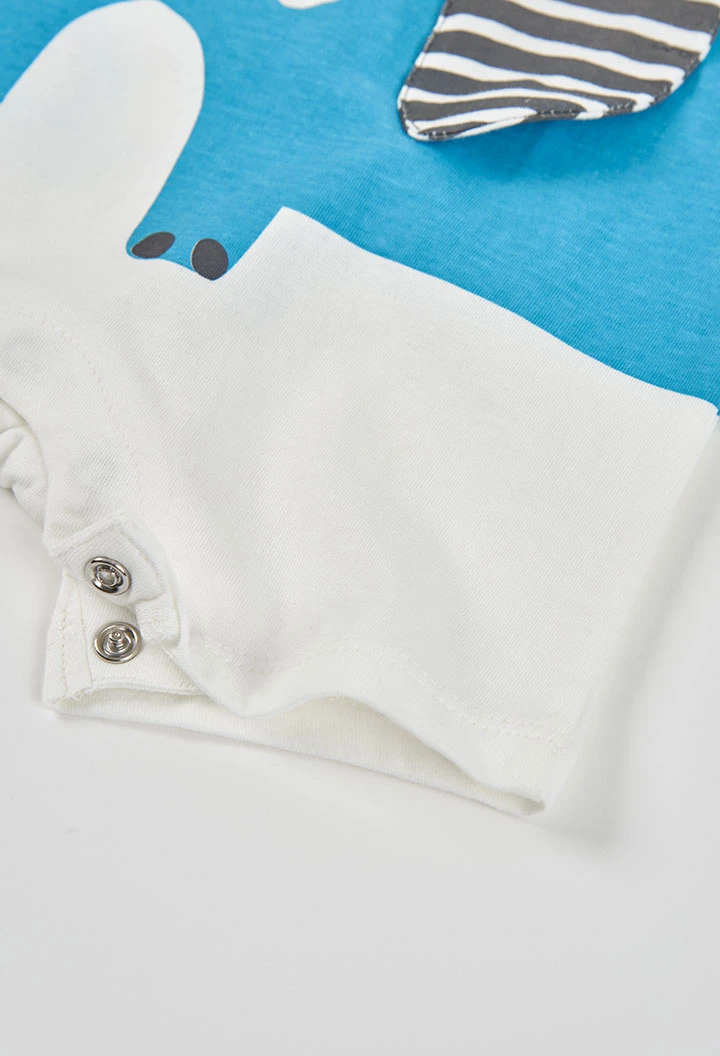 White cotton baby sleepsuit