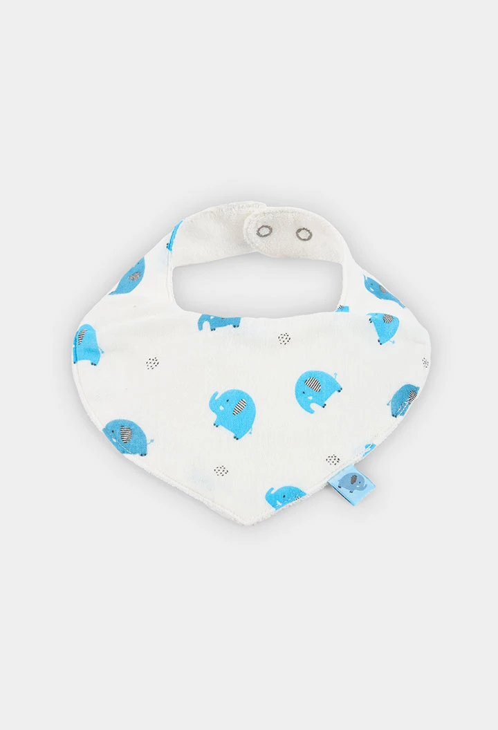 Pack de 2 bavoirs en coton imprimé pour bébé.