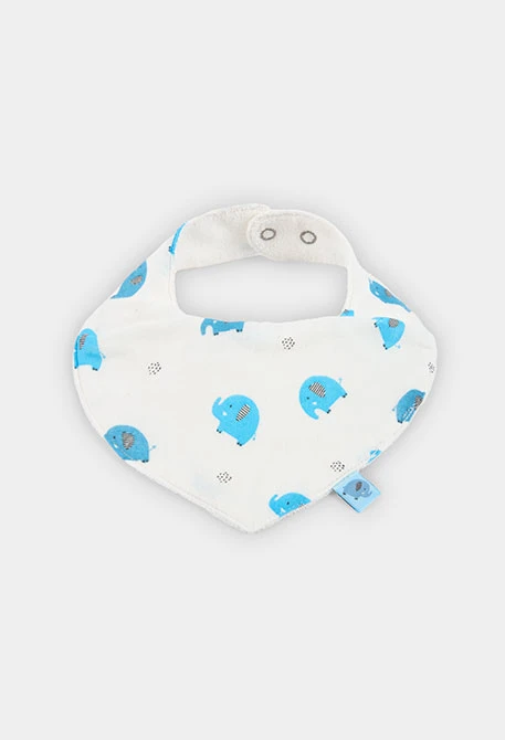 Pack of 2 printed cotton baby bibs