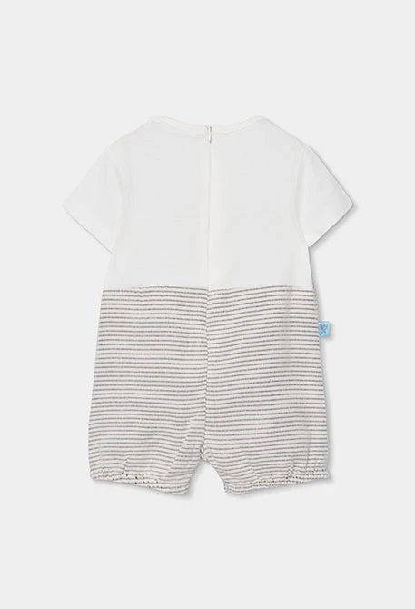 Tutina neonato cotone grigio bianco