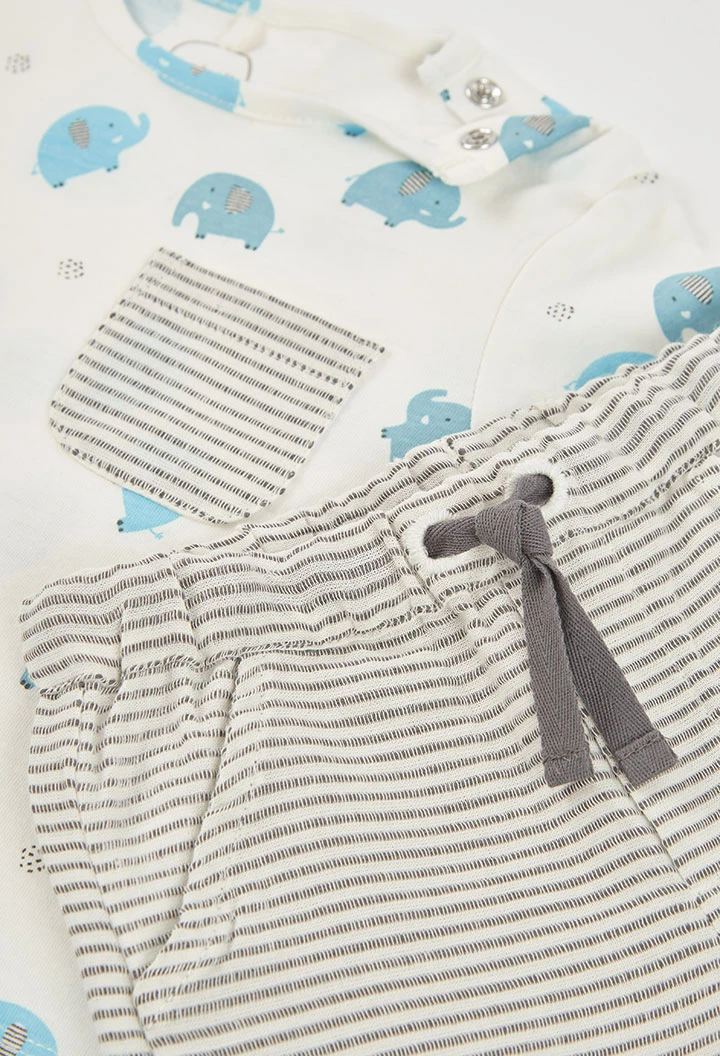 Ensemble bébé t-shirt coton imprimé