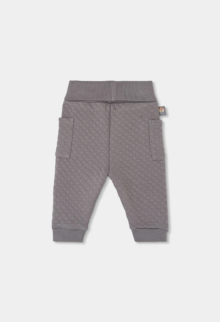 Completo in maglia neonato bambino azzurro celeste con stampa gufi