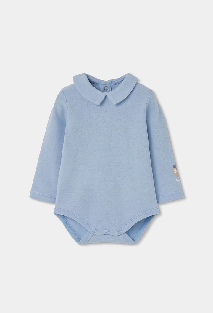 Ensemble maille bébé garçon gris avec hiboux