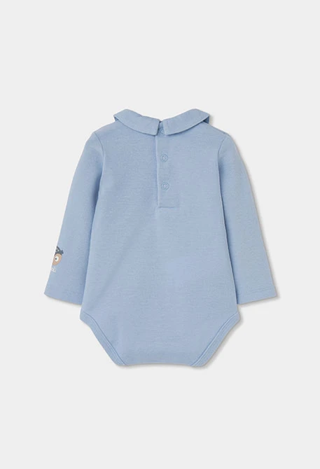 Ensemble maille bébé garçon gris avec hiboux
