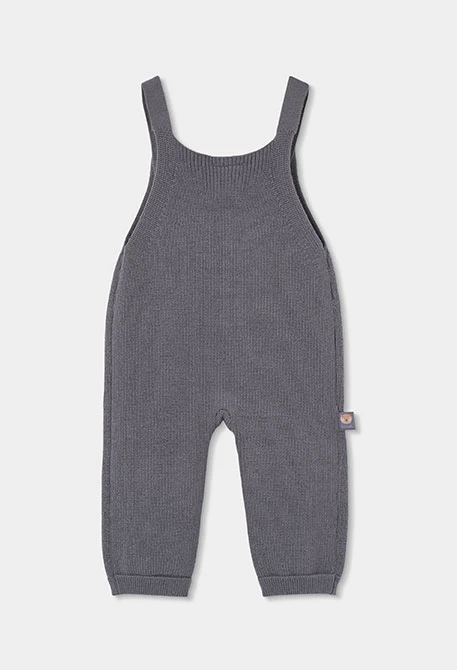 Ensemble maille bébé garçon gris avec hiboux
