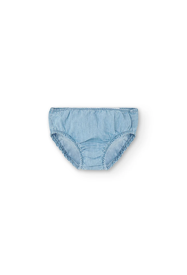 Vestido denim tintado de bebé niña