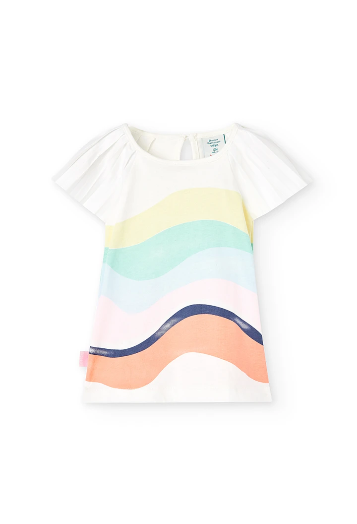 Vestido punto plisado de bebé niña