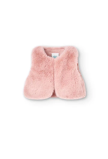 Fluffy vest for baby girl