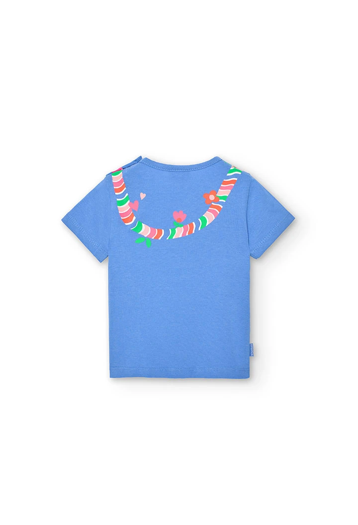 Camiseta de punto de bebé niña en color azul