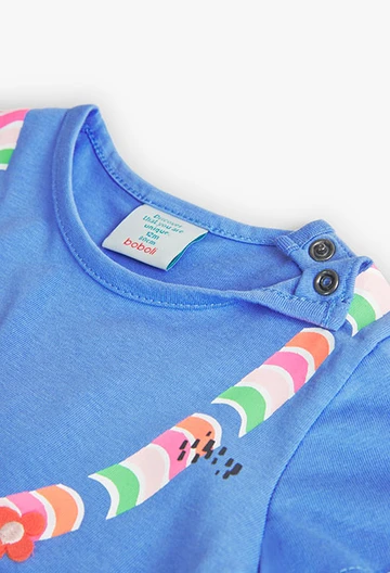 Baby girl's blue knit t-shirt 