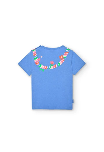 Maglietta in jersey da neonata blu